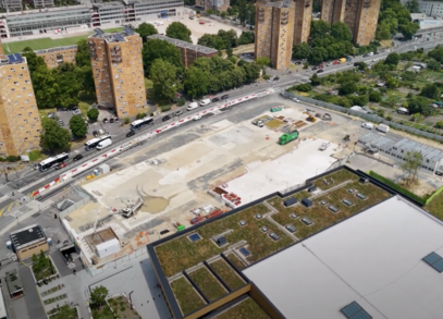 Capture d'écran d'une vidéo sur la future gare des Courtillières